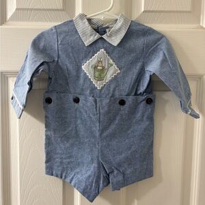 Vintage Beatrix Potter Original Peter Rabbit Baby Romper Easter 3-6 Months EUC